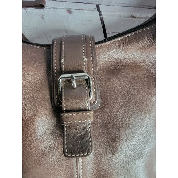 FOSSIL 1954 75082 Vtg Brown Leather Shoulder Hand Bag Purse 12X9X3 inch Women's - Picture 2 of 15